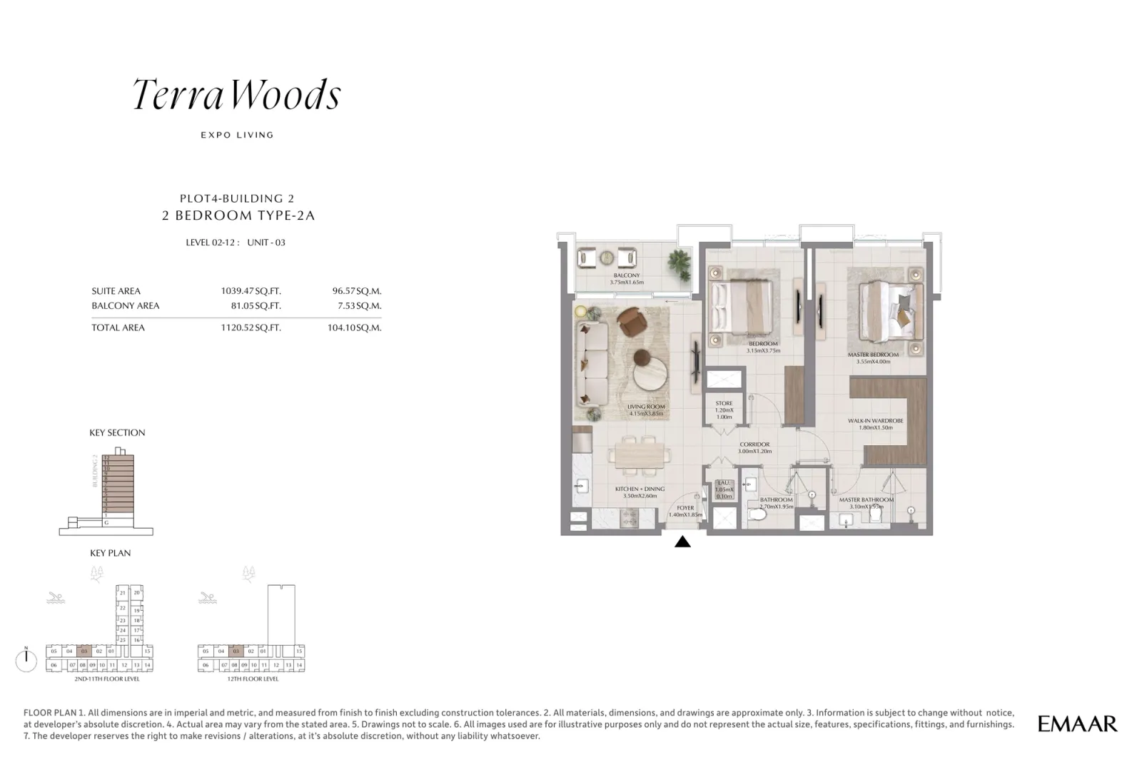 Floor plan for Type 2A