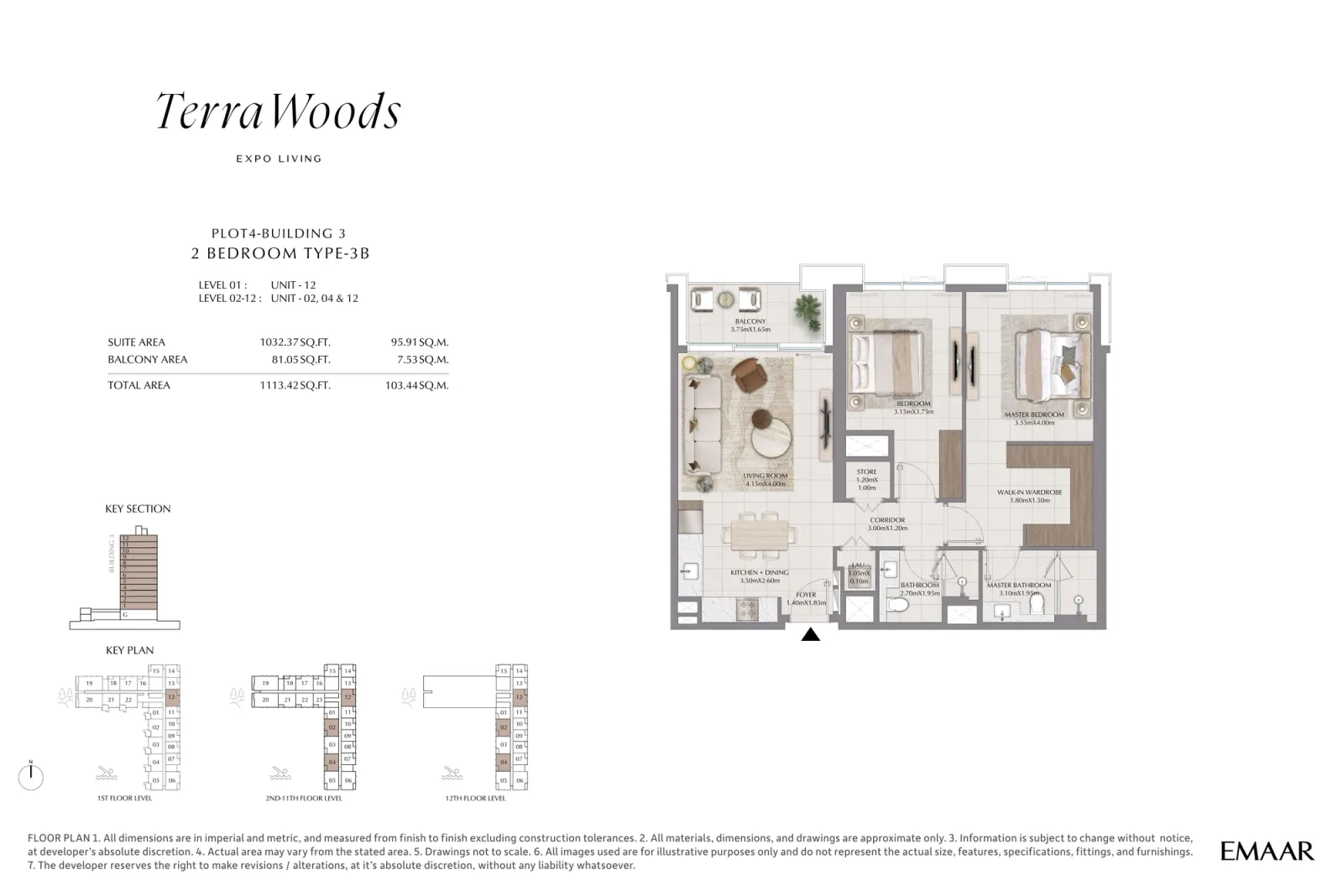 Floor plan for Type 3B
