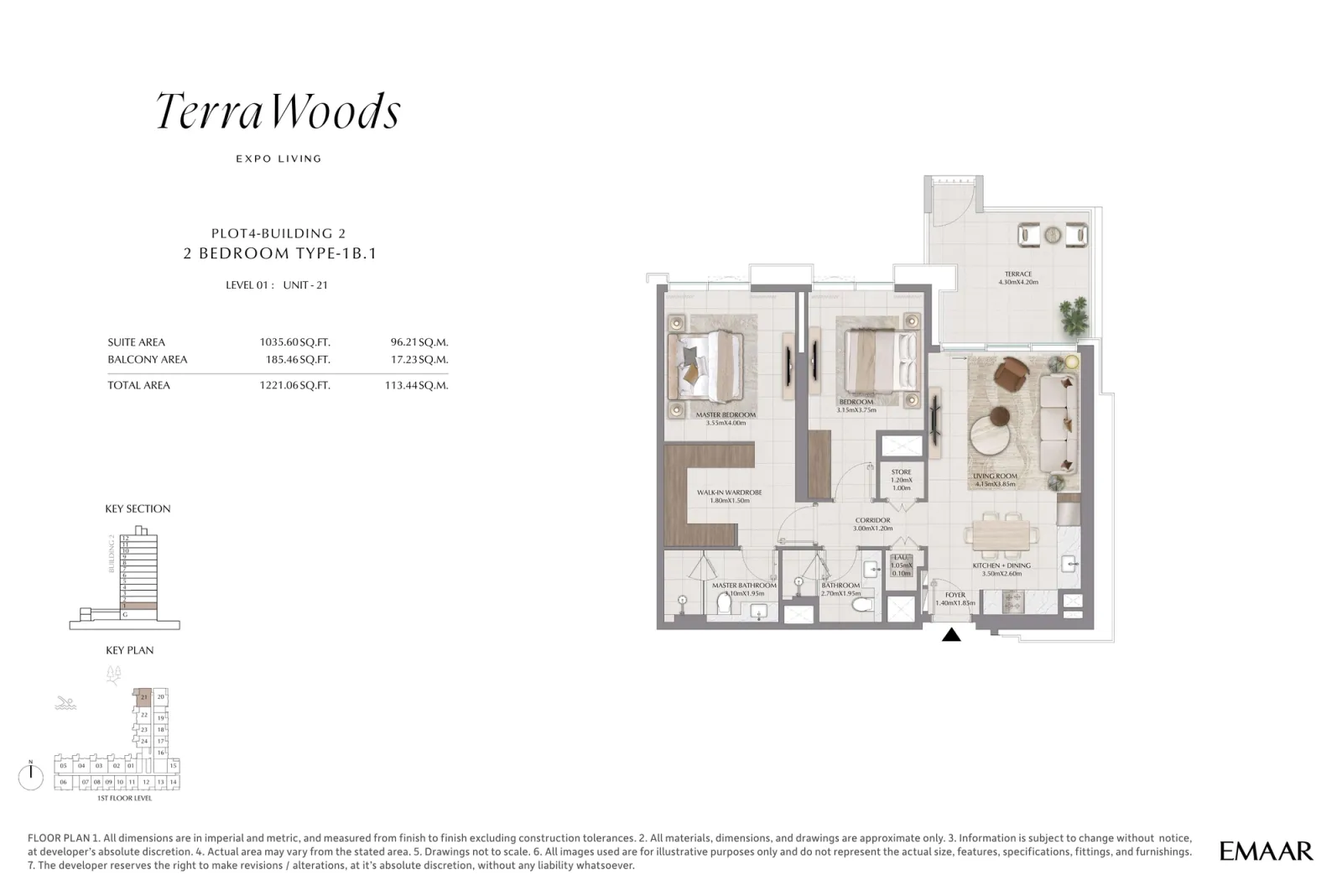 Floor plan for Type 1B1