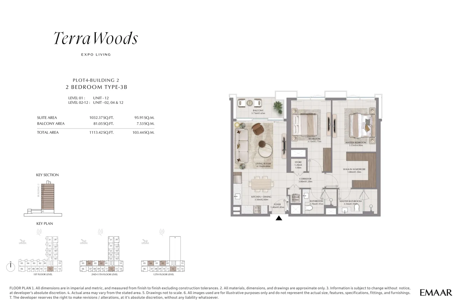 Floor plan for Type 3B