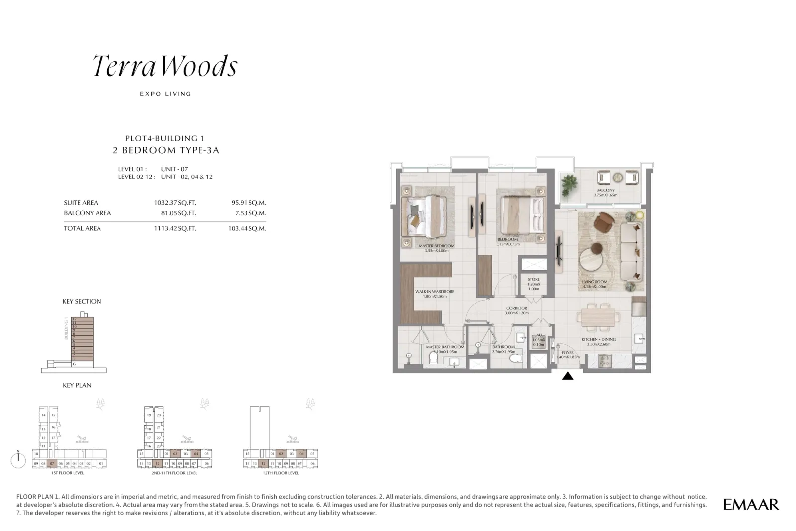 Floor plan for Type 3A
