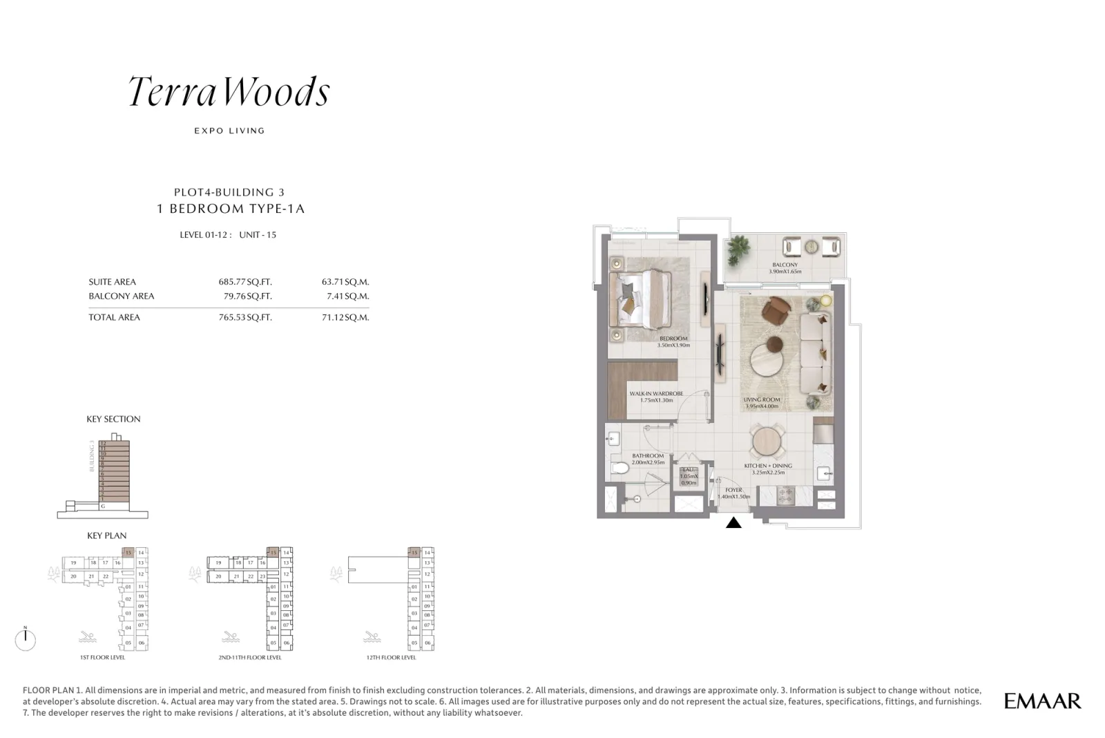 Floor plan for Type 1A