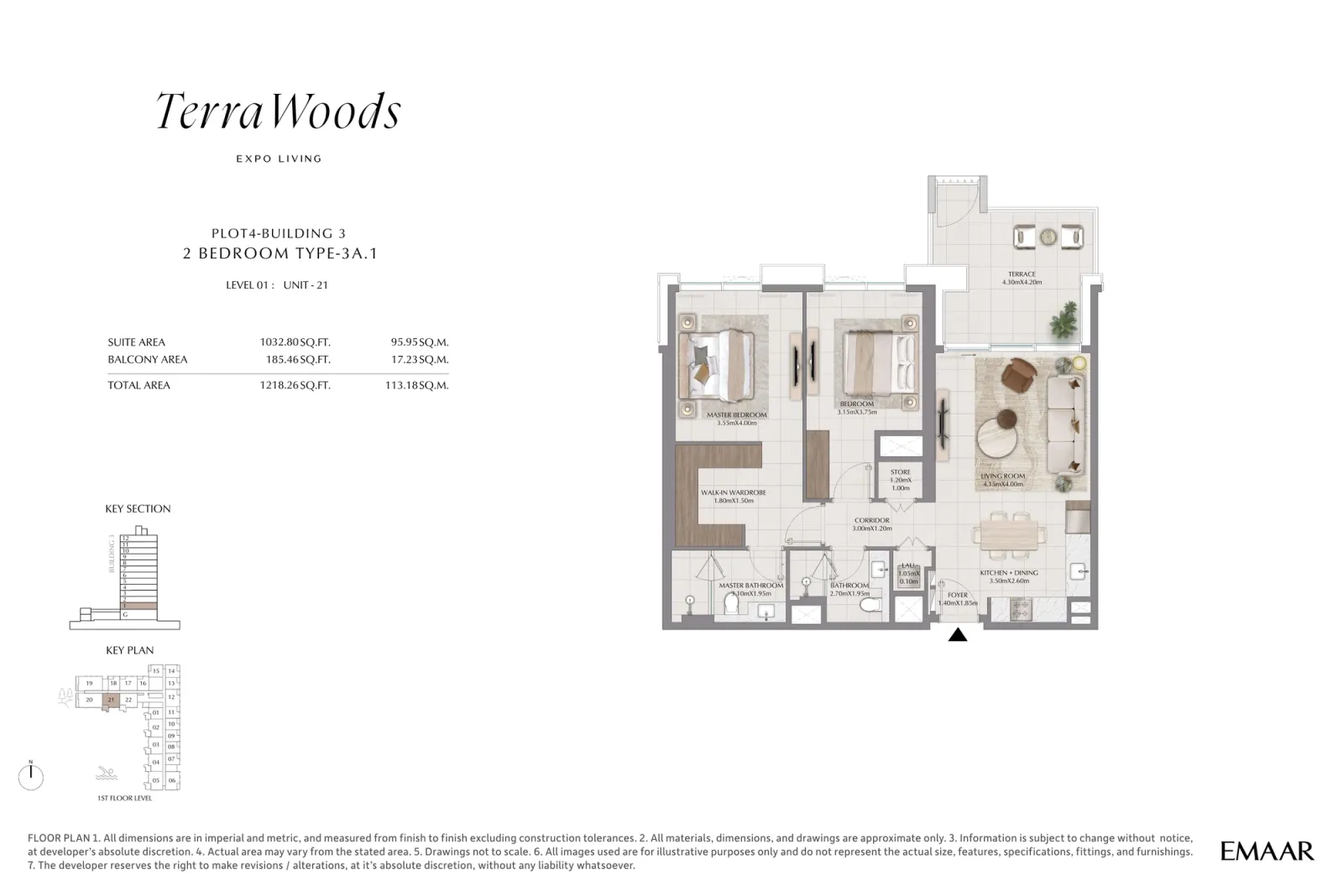 Floor plan for Type 3A1