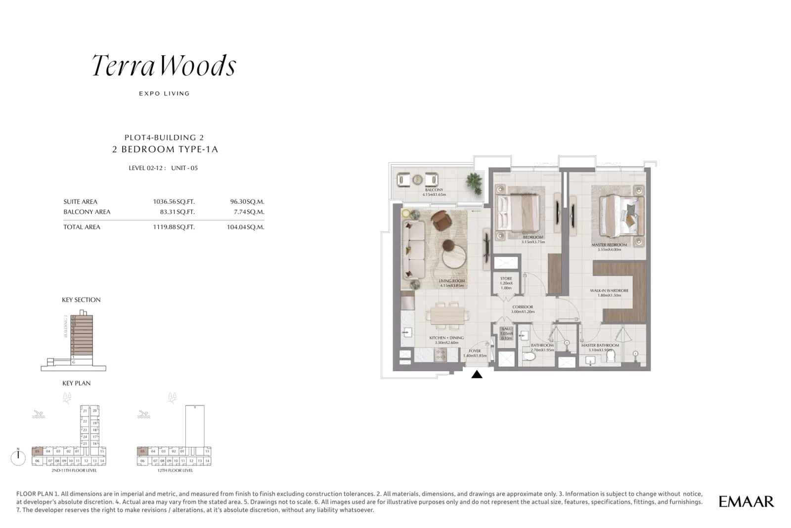 Floor plan for Type 1A