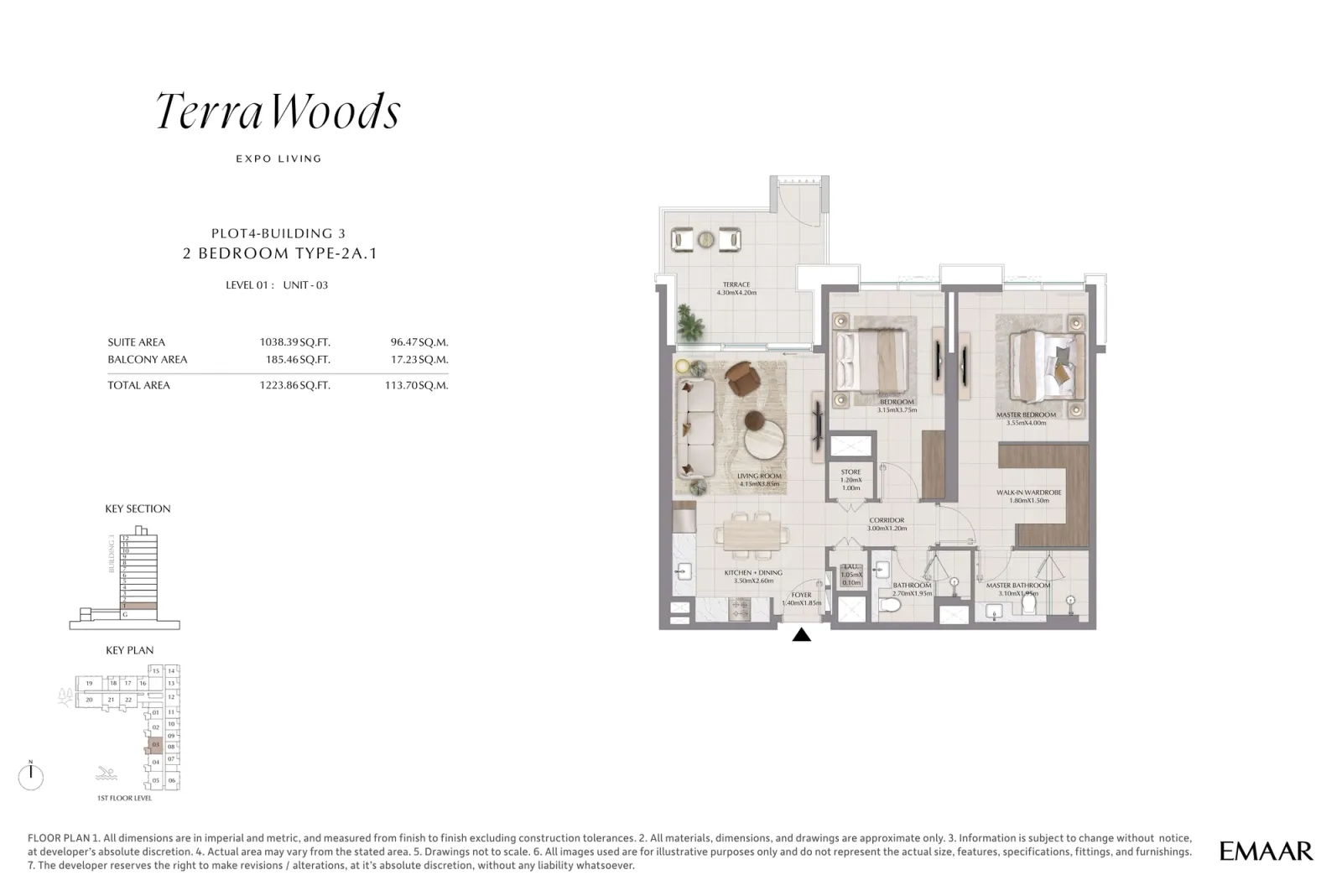 Floor plan for Type 2A1