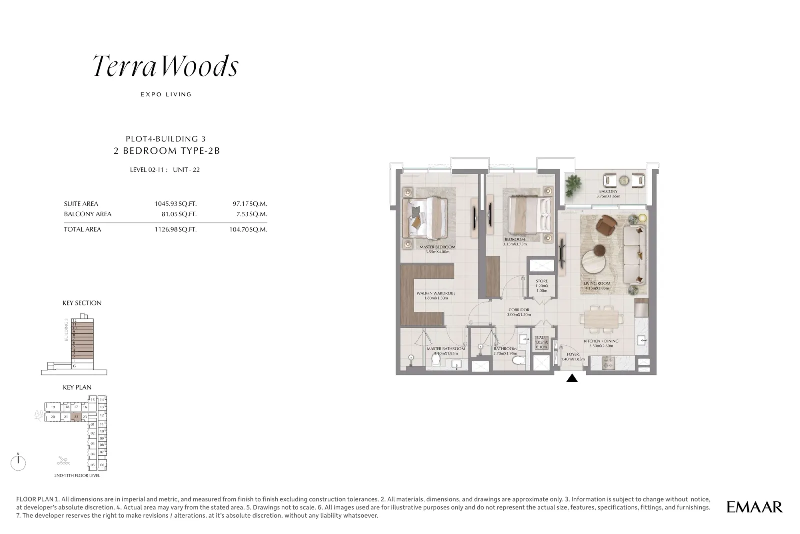 Floor plan for Type 2B