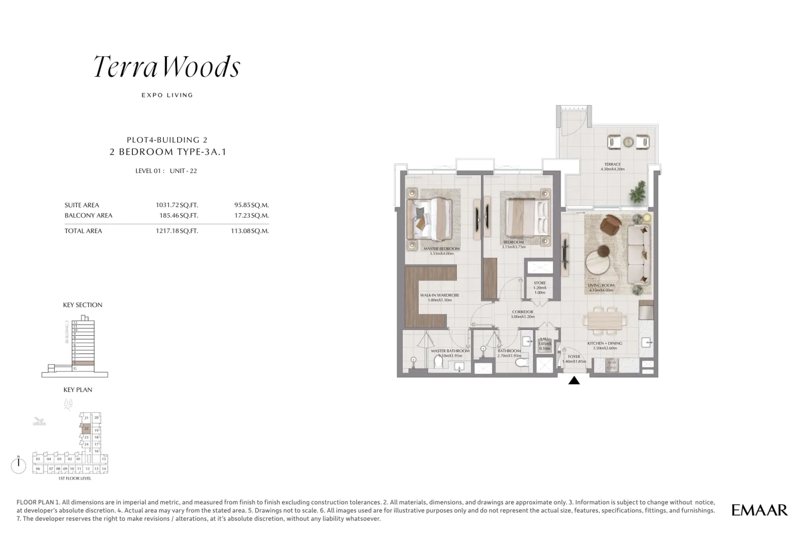 Floor plan for Type 3A1