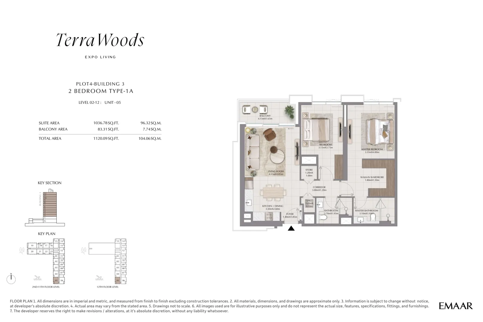 Floor plan for Type 1A