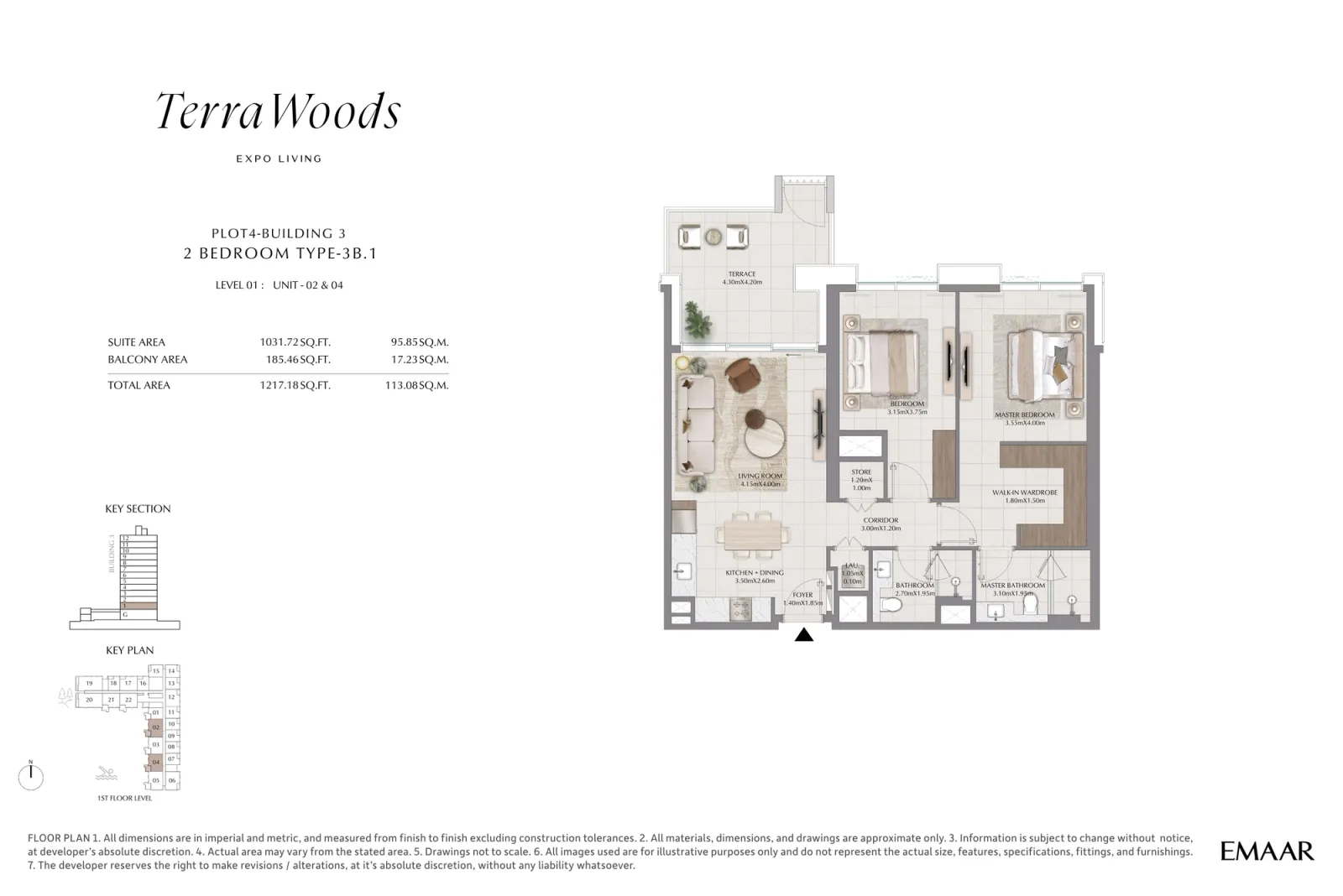 Floor plan for Type 3B1