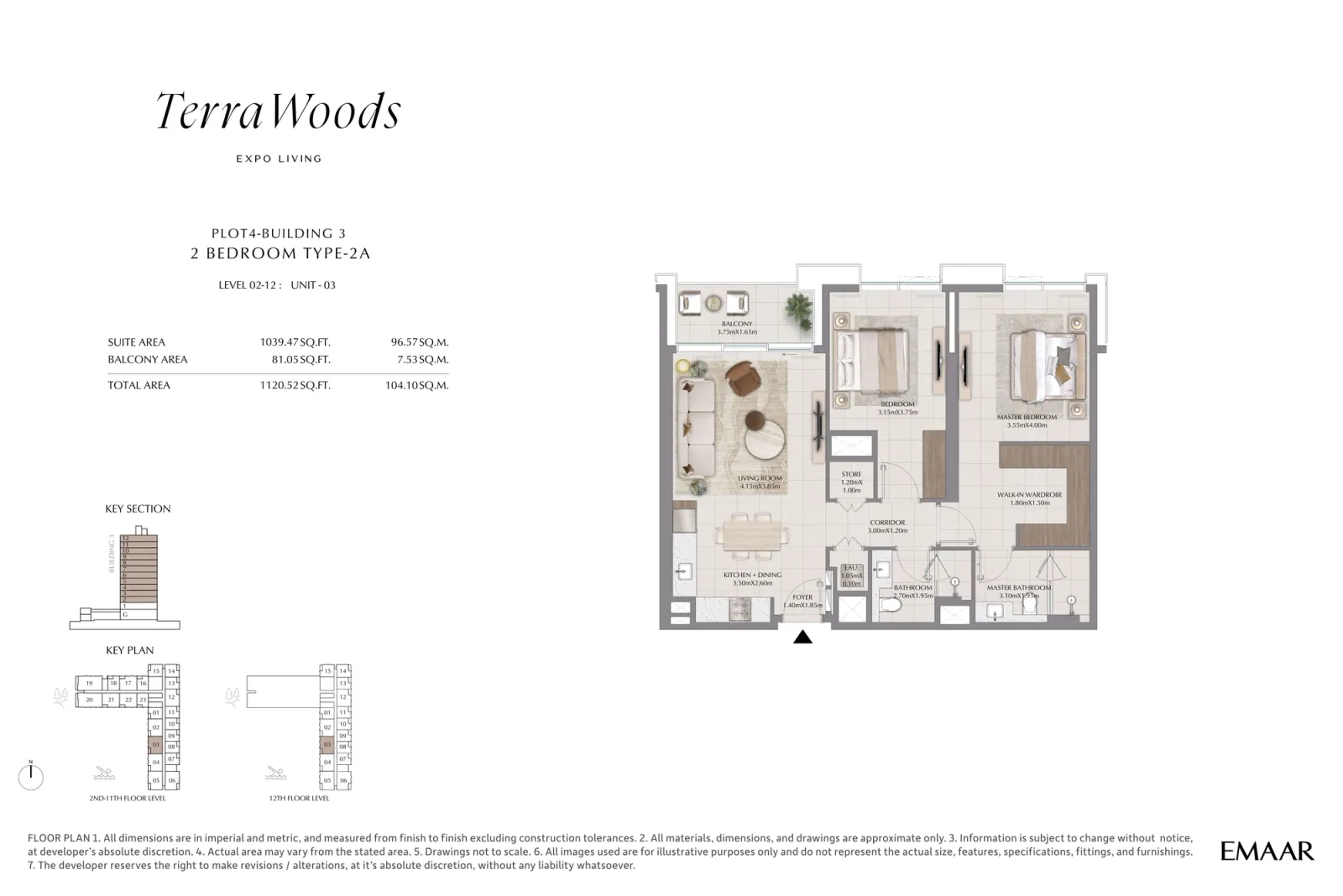 Floor plan for Type 2A
