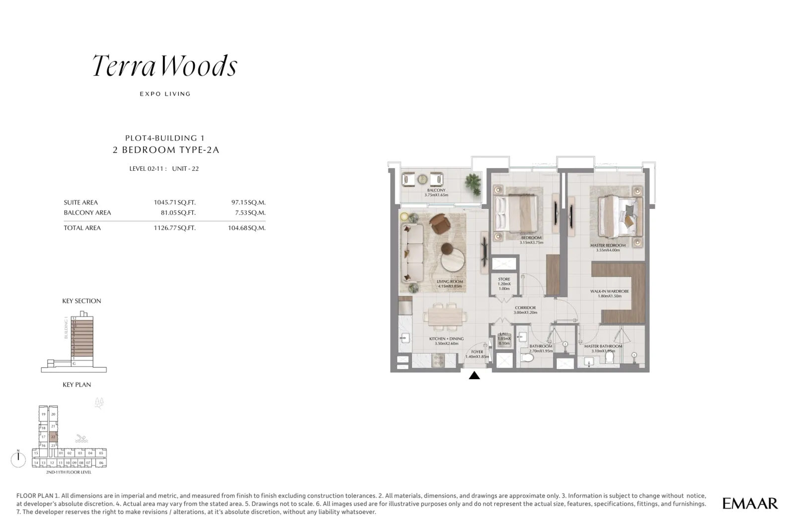 Floor plan for Type 2A