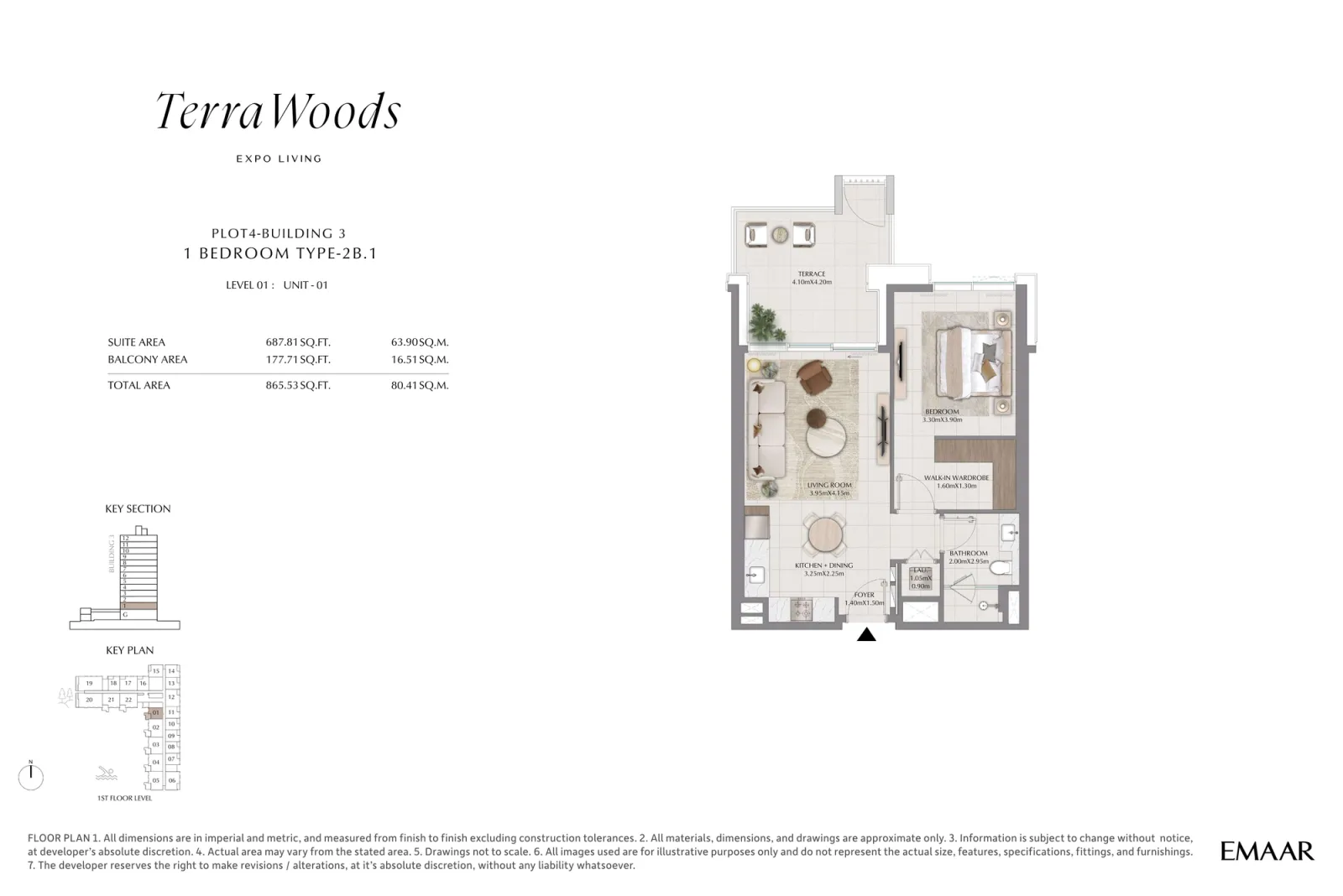 Floor plan for Type 2B1