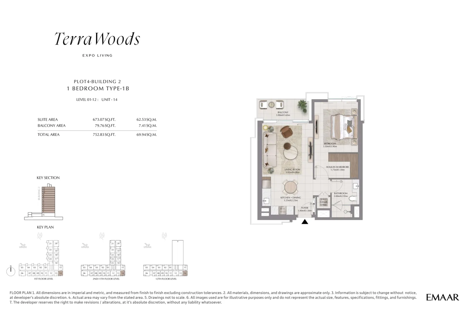 Floor plan for Type 1B