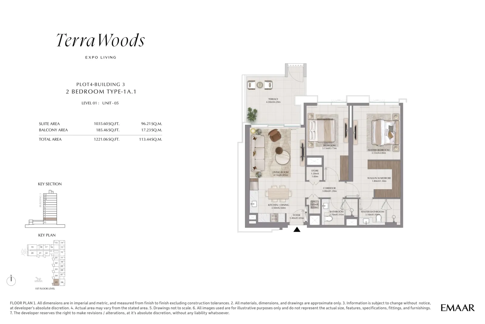 Floor plan for Type 1A1
