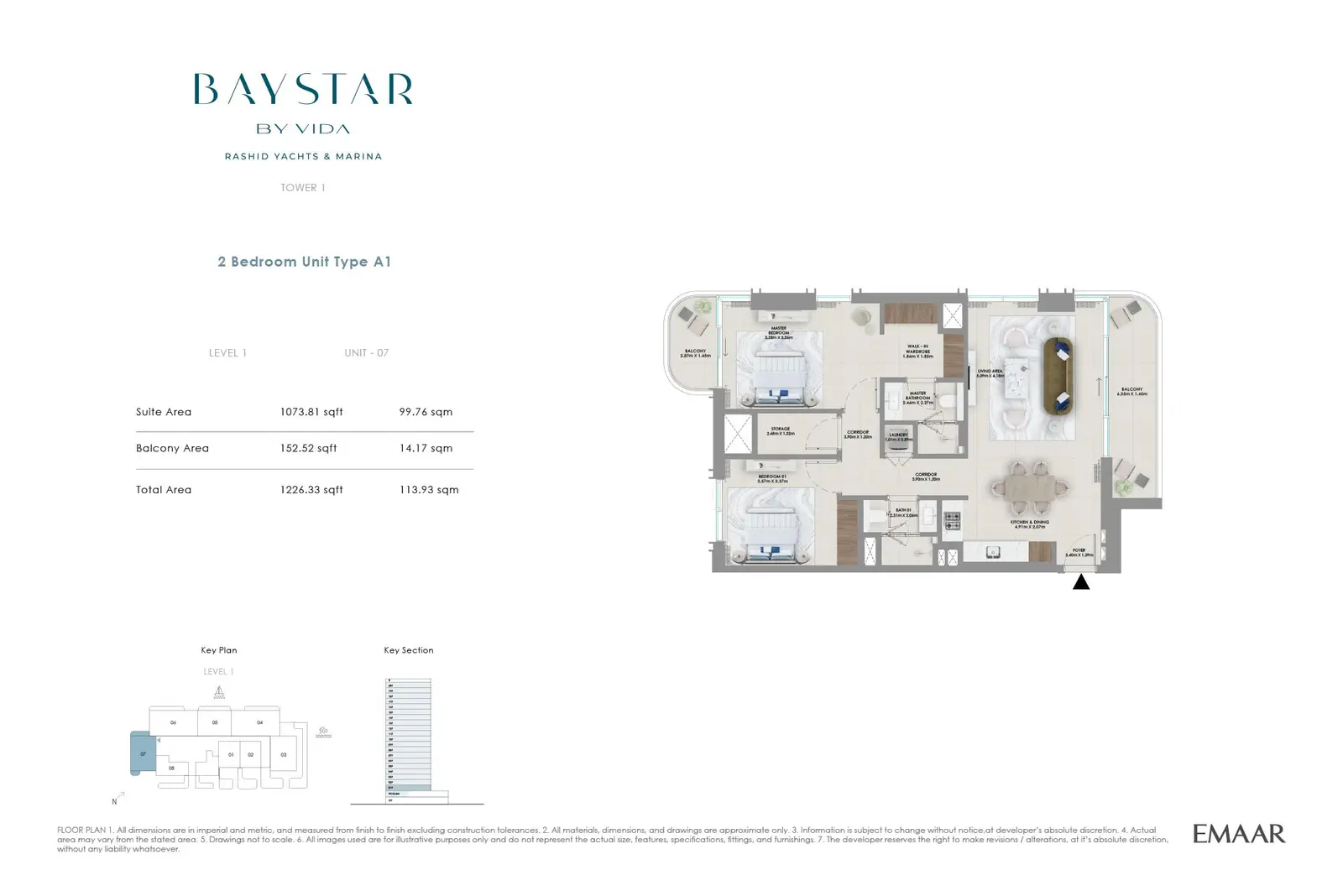 Floor plan for Type A1