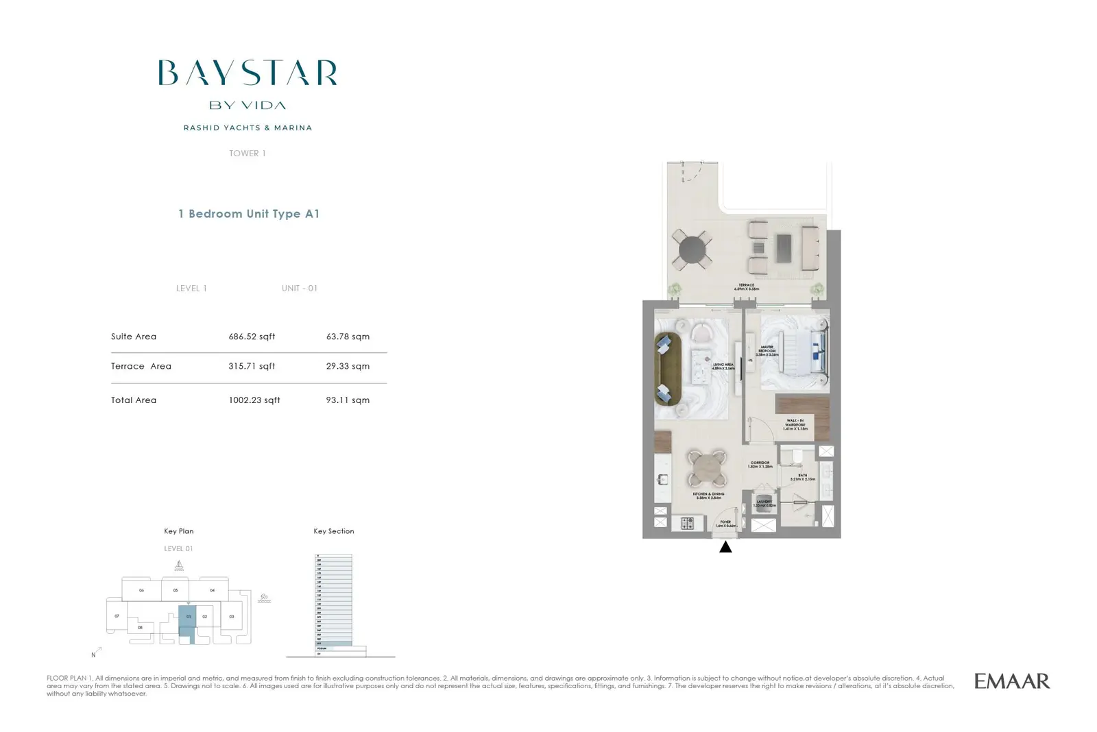 Floor plan for Type A1