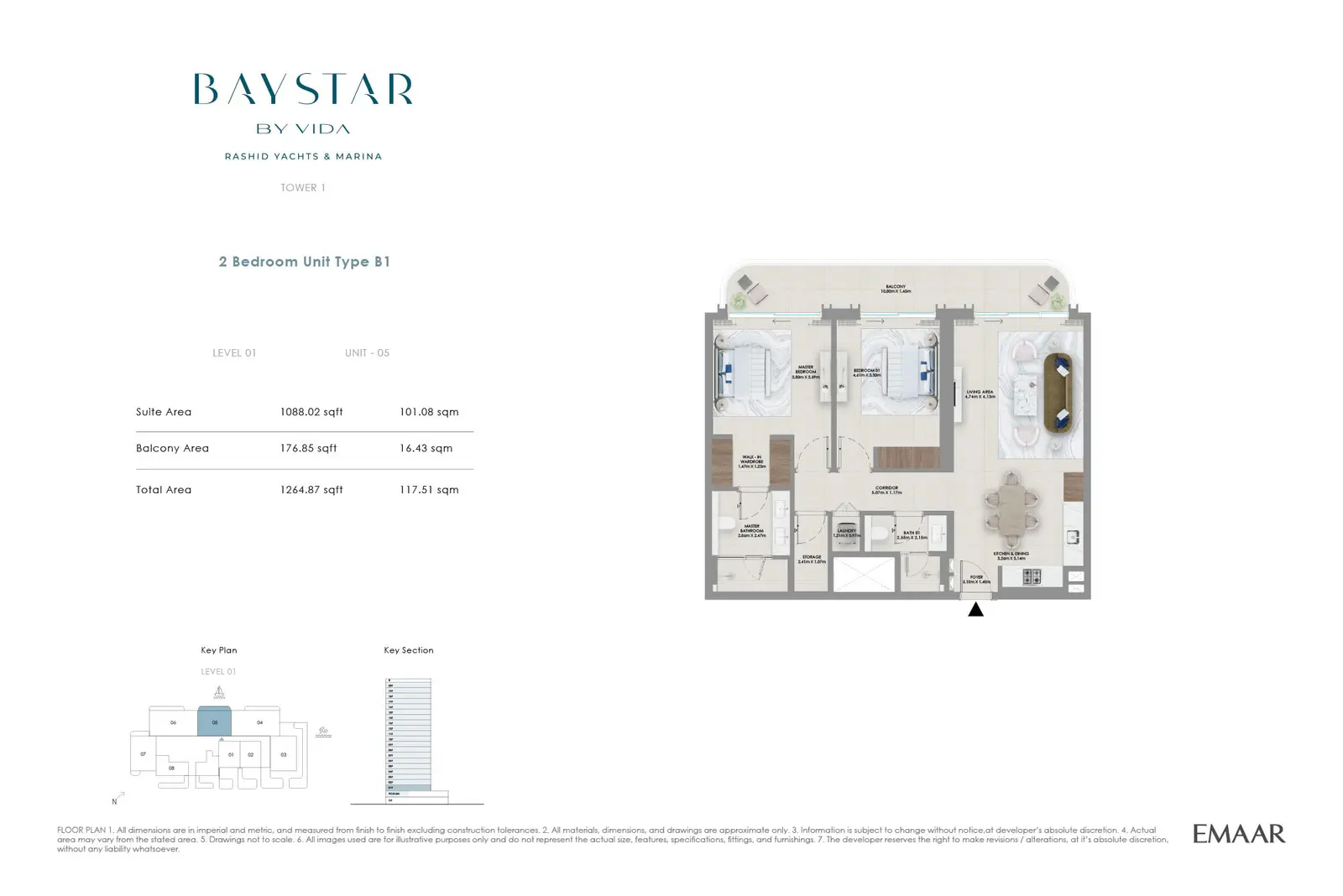 Floor plan for Type B1