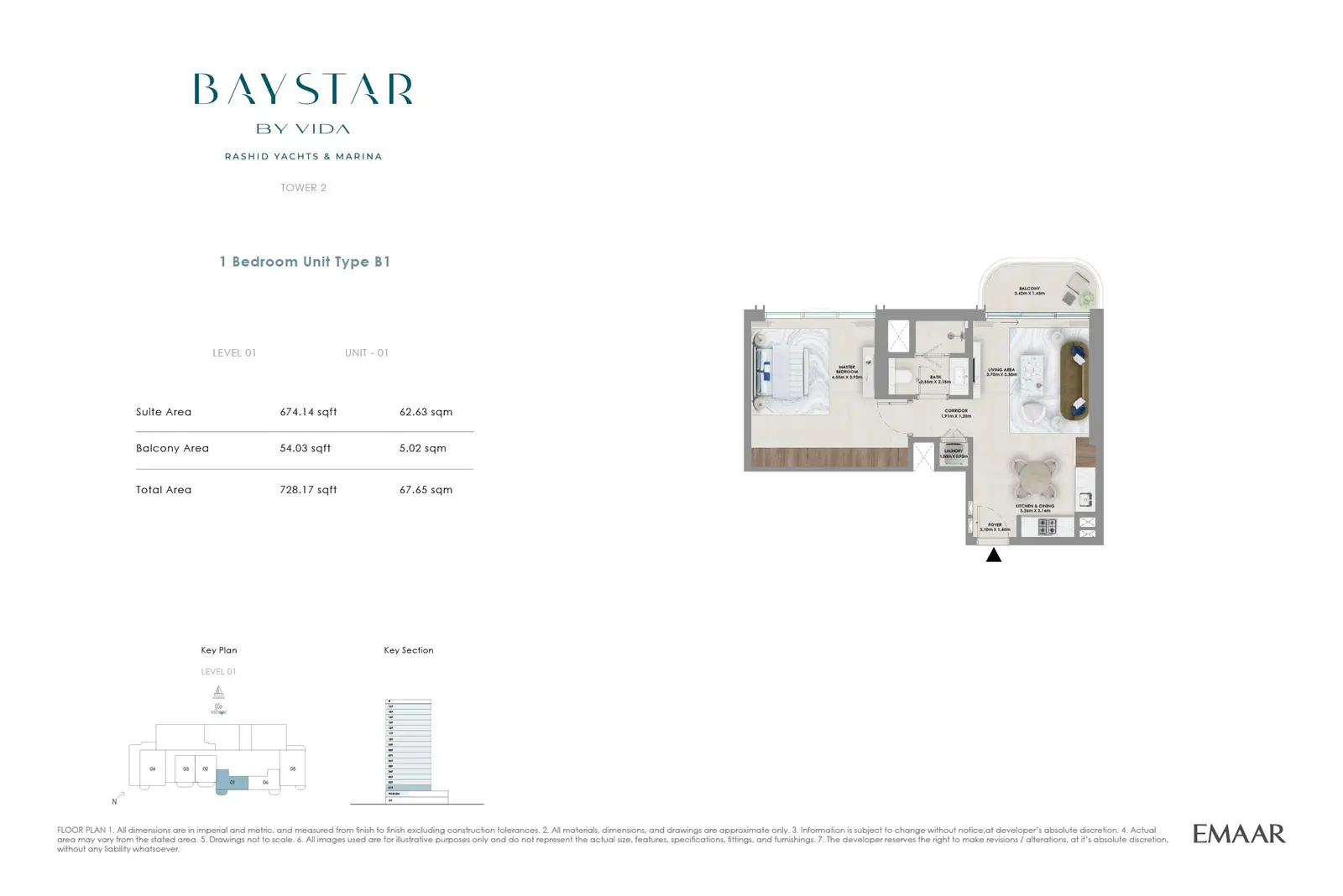 Floor plan for Type B1