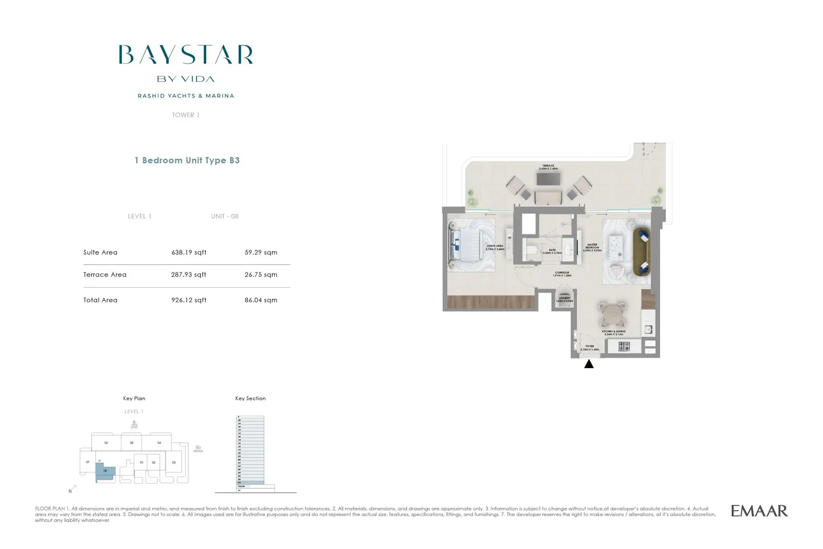 Floor plan for Type B3