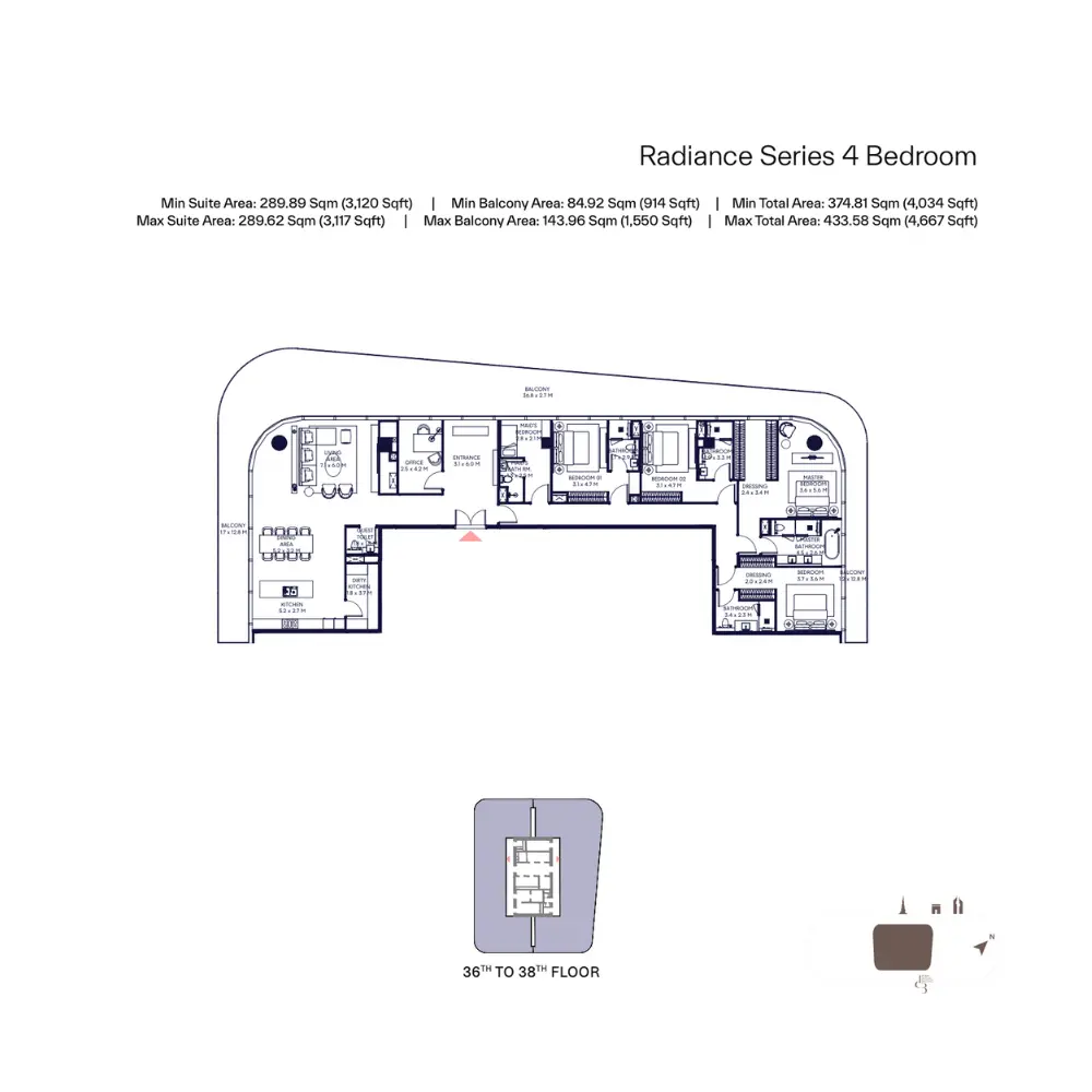 Floor plan for Type A