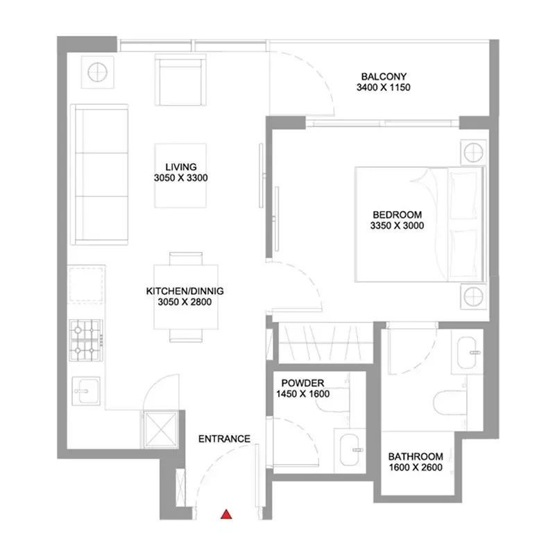 Floor plan for Type A
