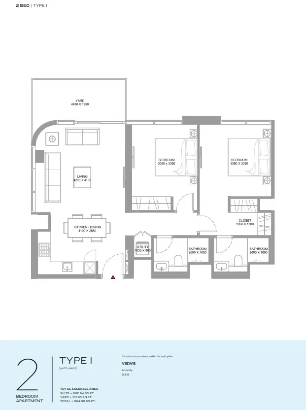 Floor plan for Type I
