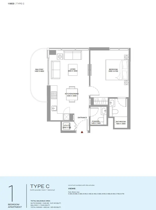 Floor plan for Type C