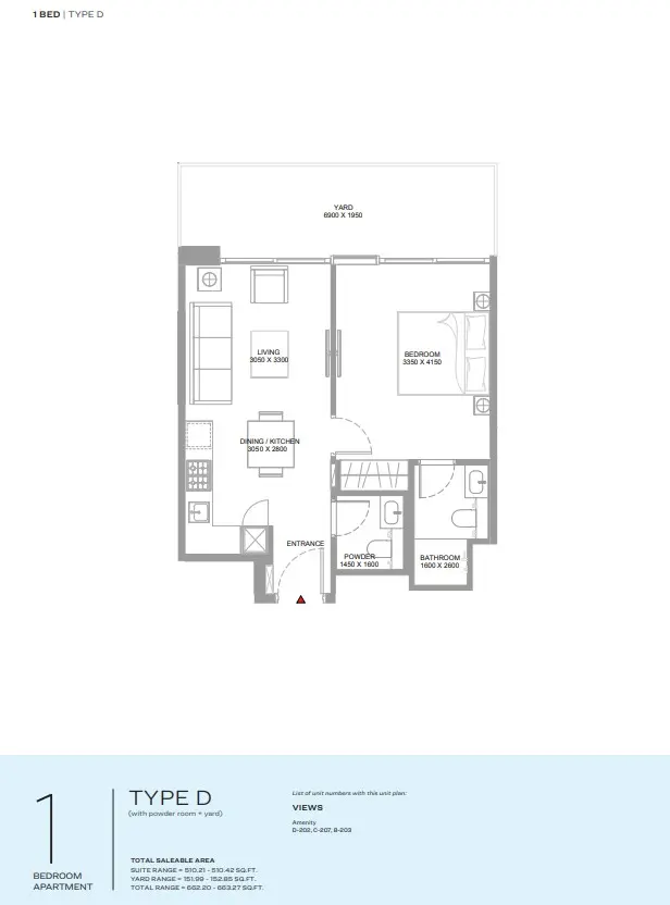 Floor plan for Type D
