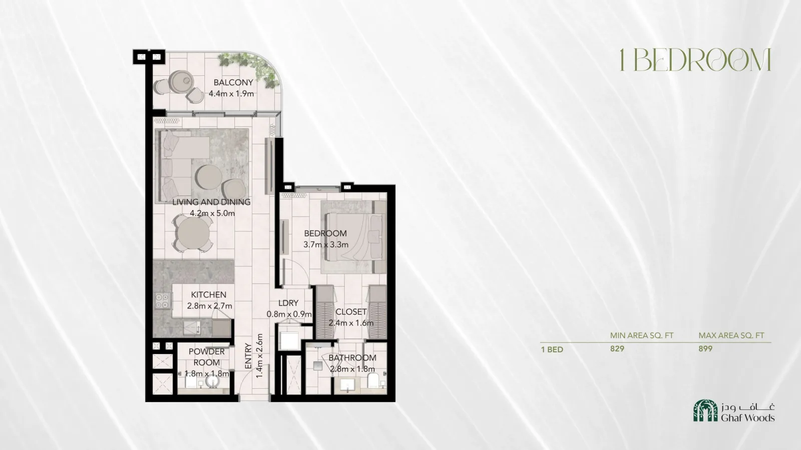 Floor plan for Type 1