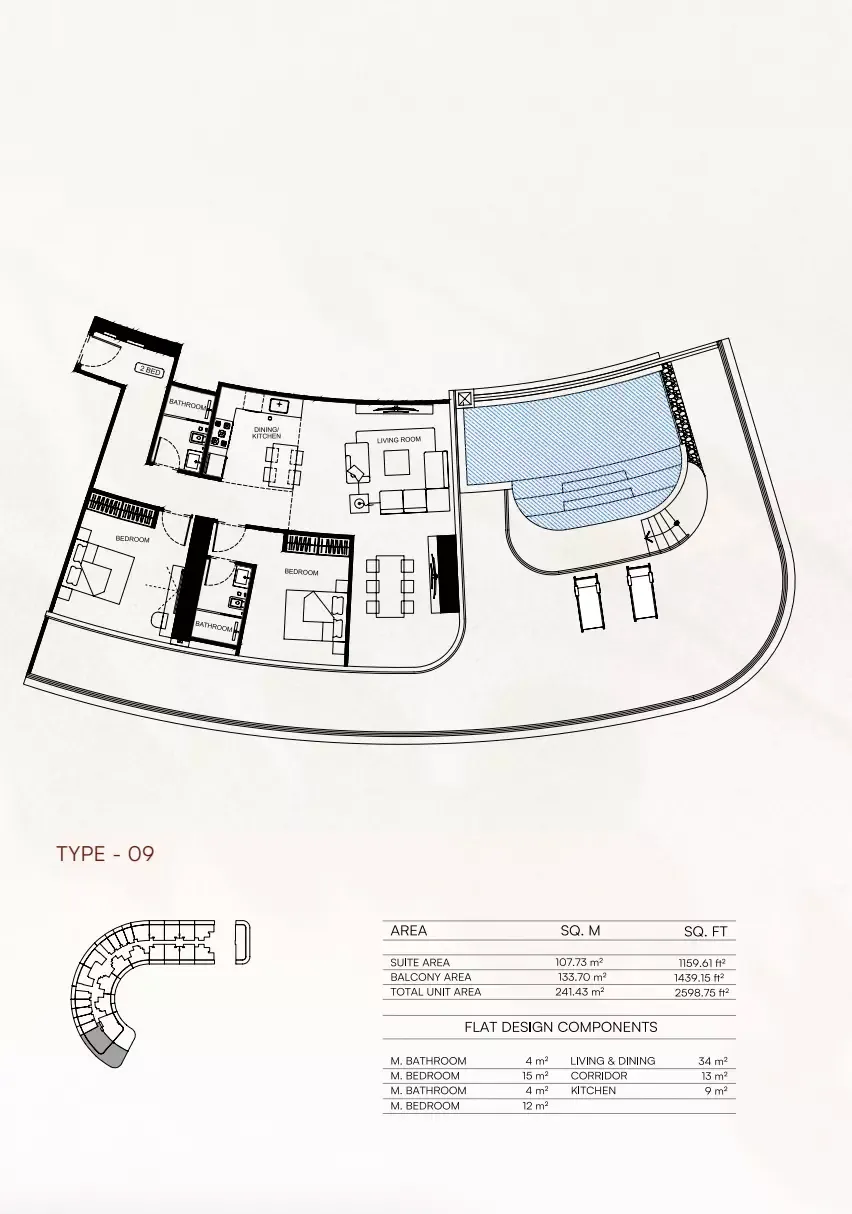 Floor plan for Type 09
