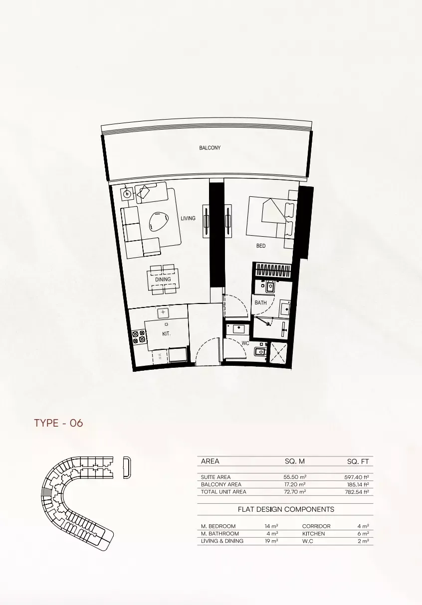 Floor plan for Type 06