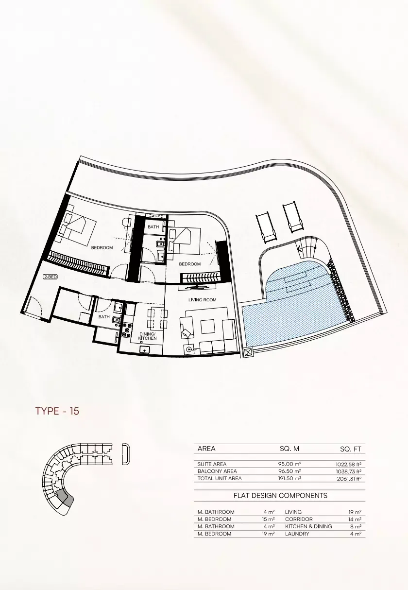Floor plan for Type 15