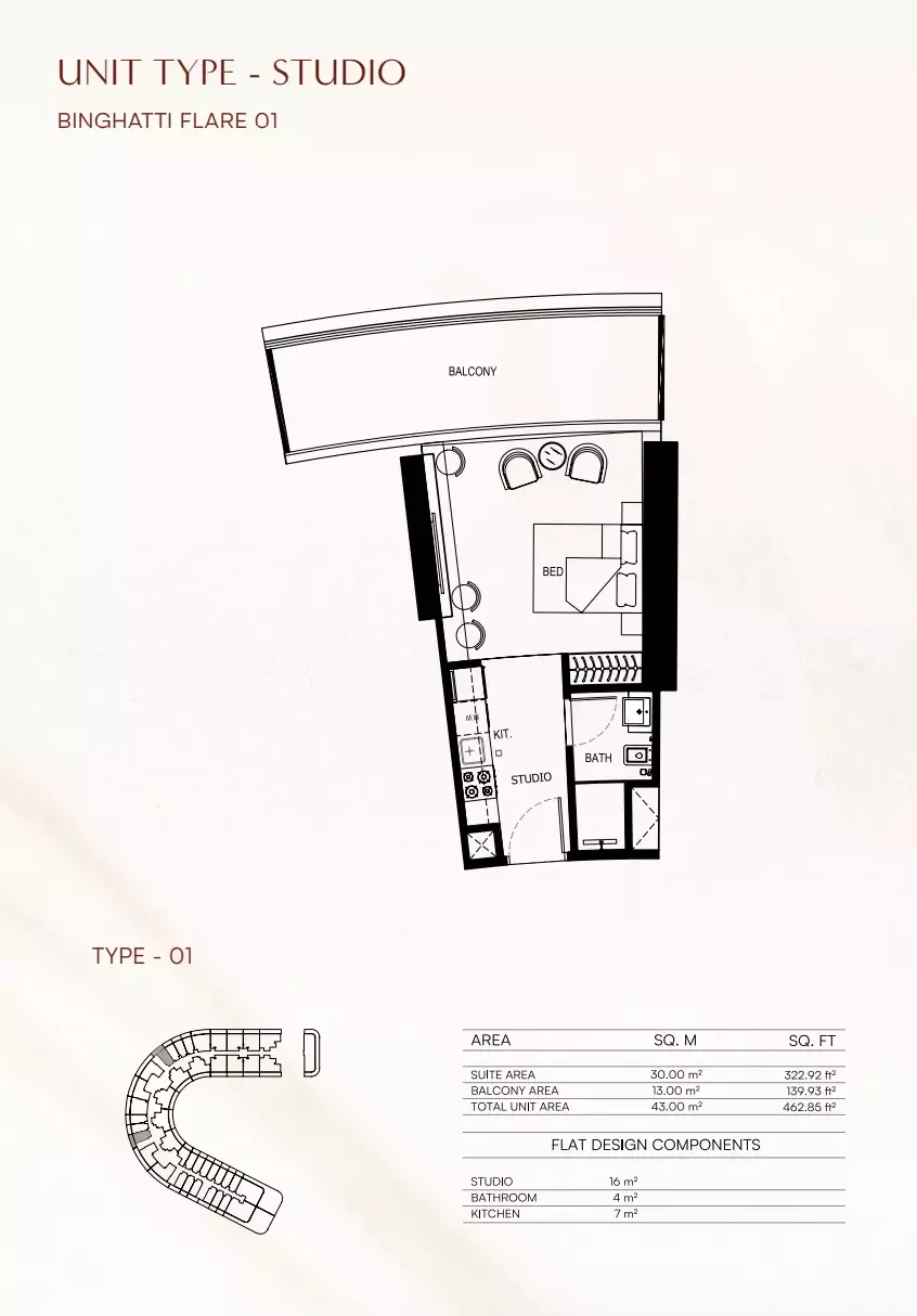 Floor plan for Type 01