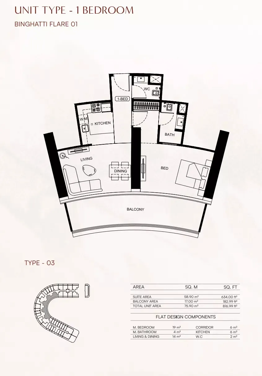 Floor plan for Type 03