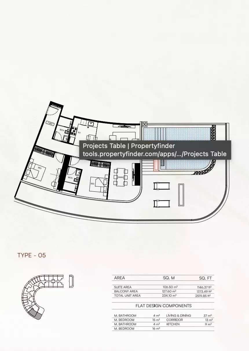 Floor plan for Type 05
