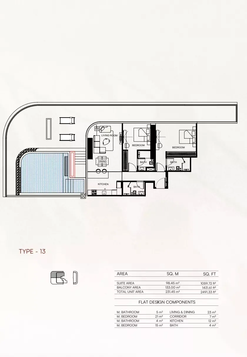 Floor plan for Type 13