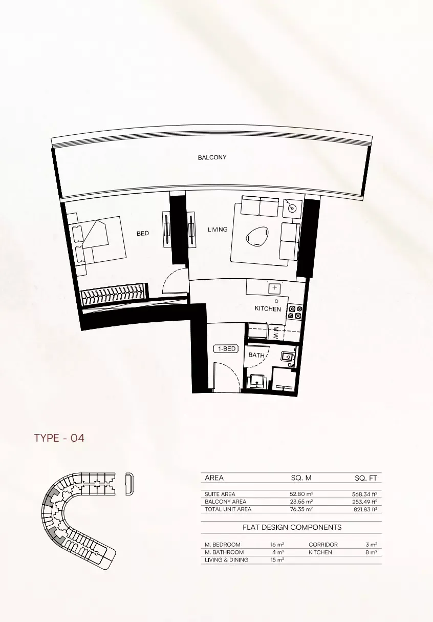 Floor plan for Type 04
