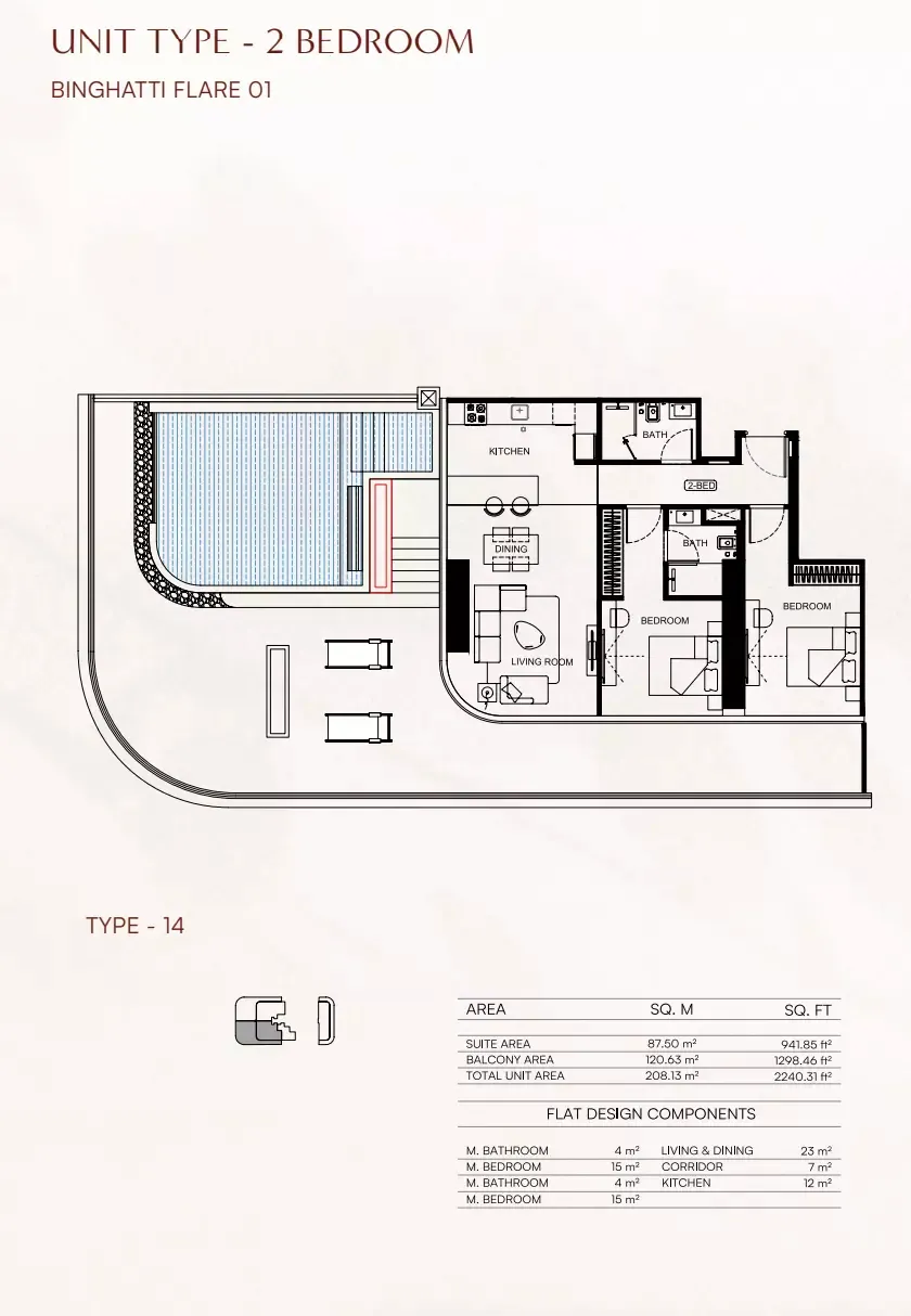 Floor plan for Type 14