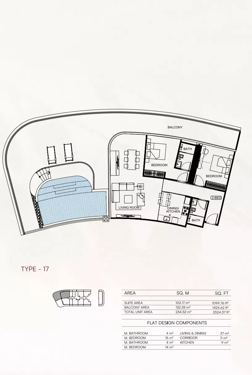 Floor plan for Type 17