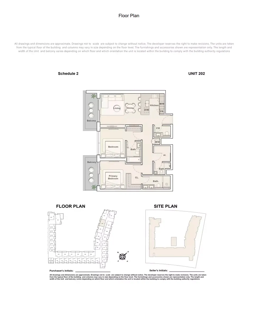 Floor plan for Type 202