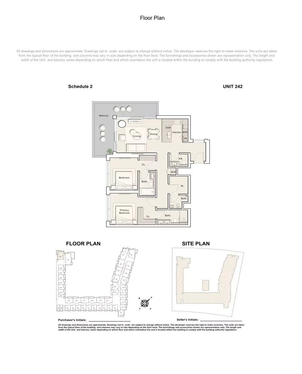 Floor plan for Type 242