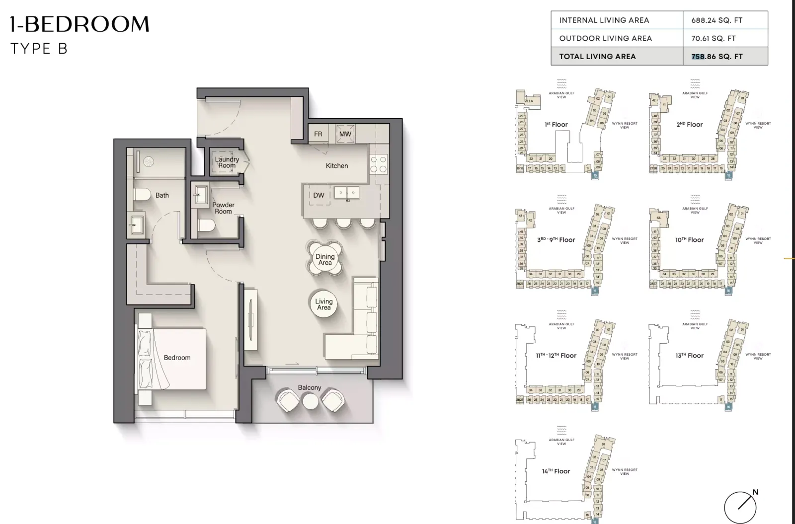 Floor plan for Type B