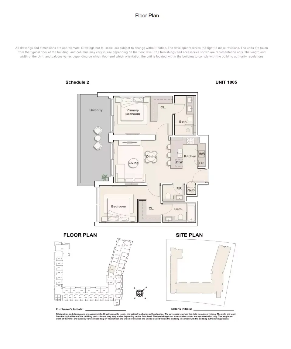 Floor plan for Type 1005