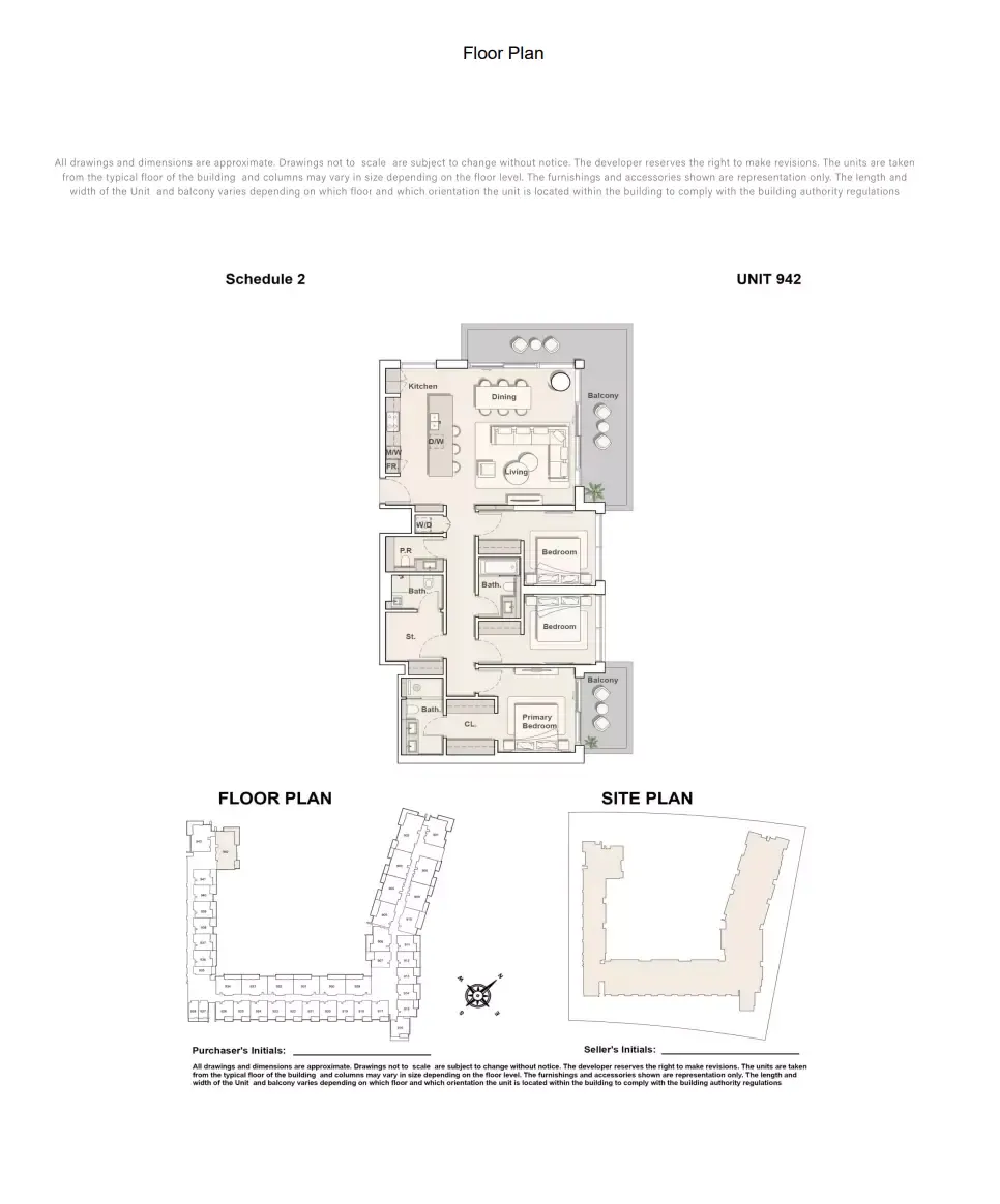 Floor plan for Type 942