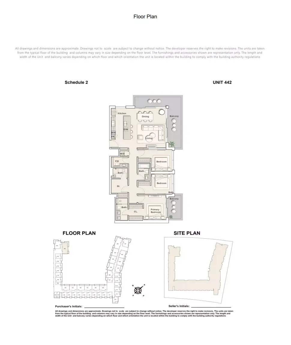 Floor plan for Type 442