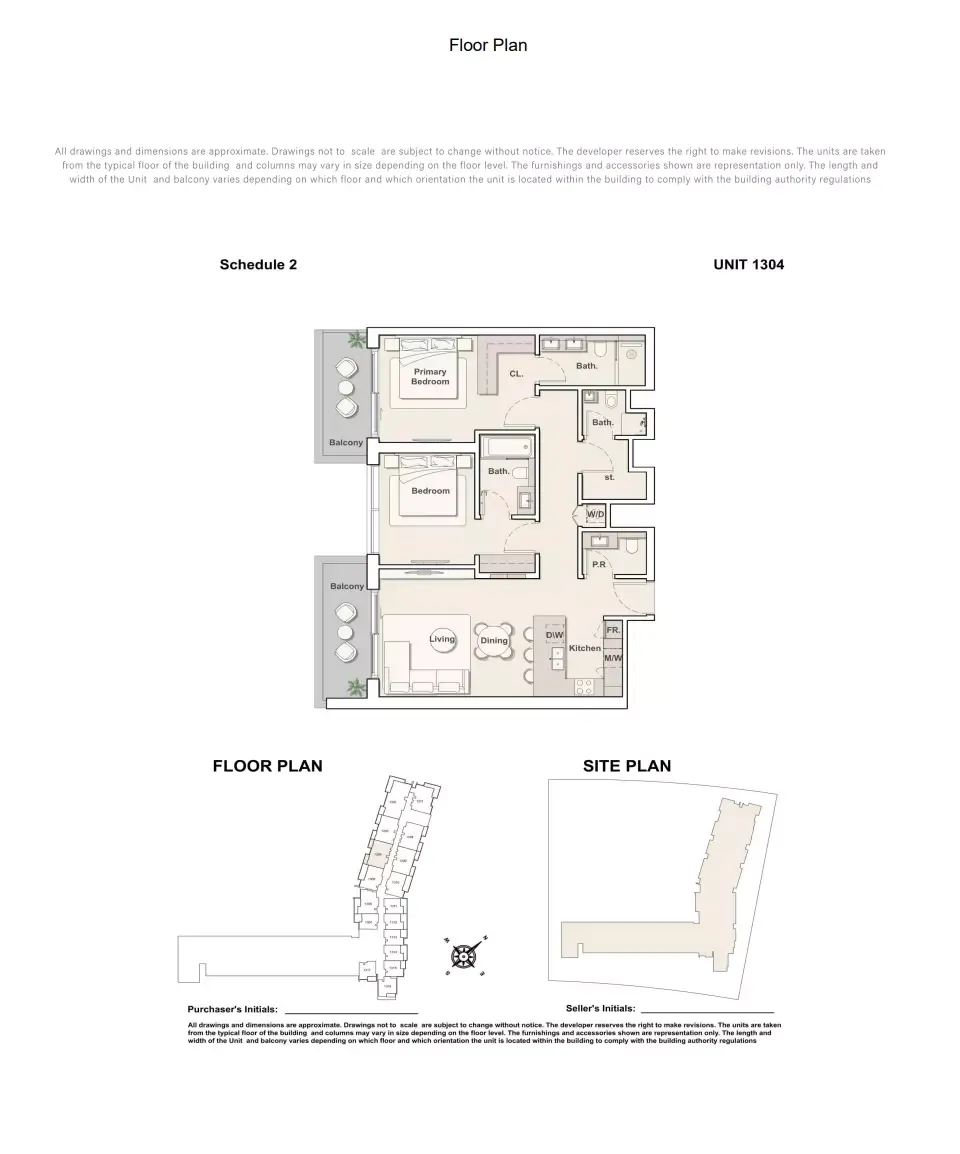 Floor plan for Type 1304