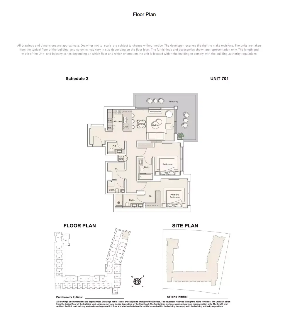 Floor plan for Type 701