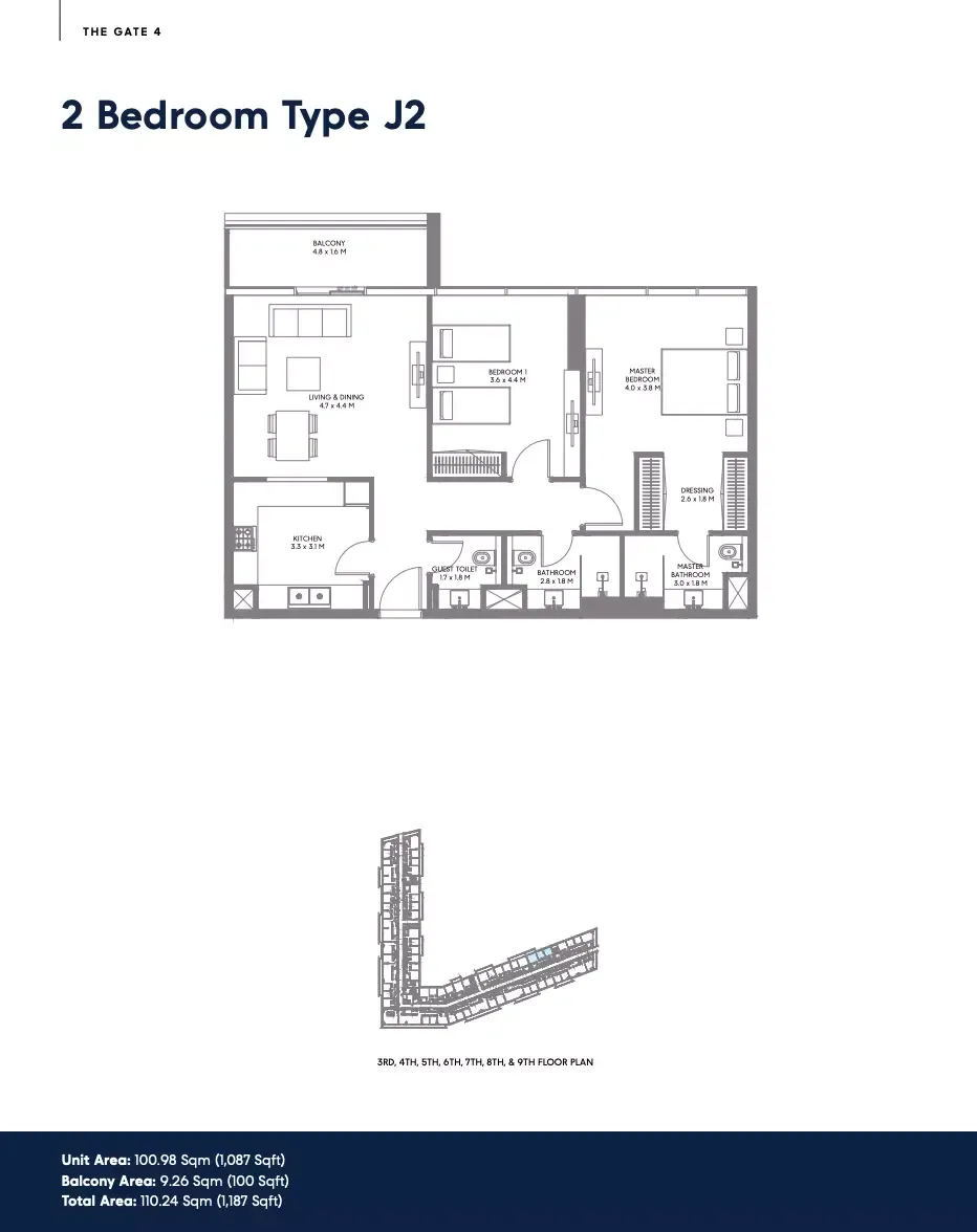 Floor plan for Type J2
