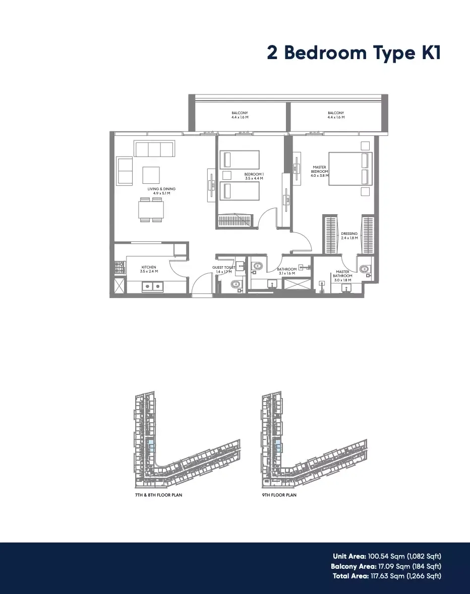 Floor plan for Type K1