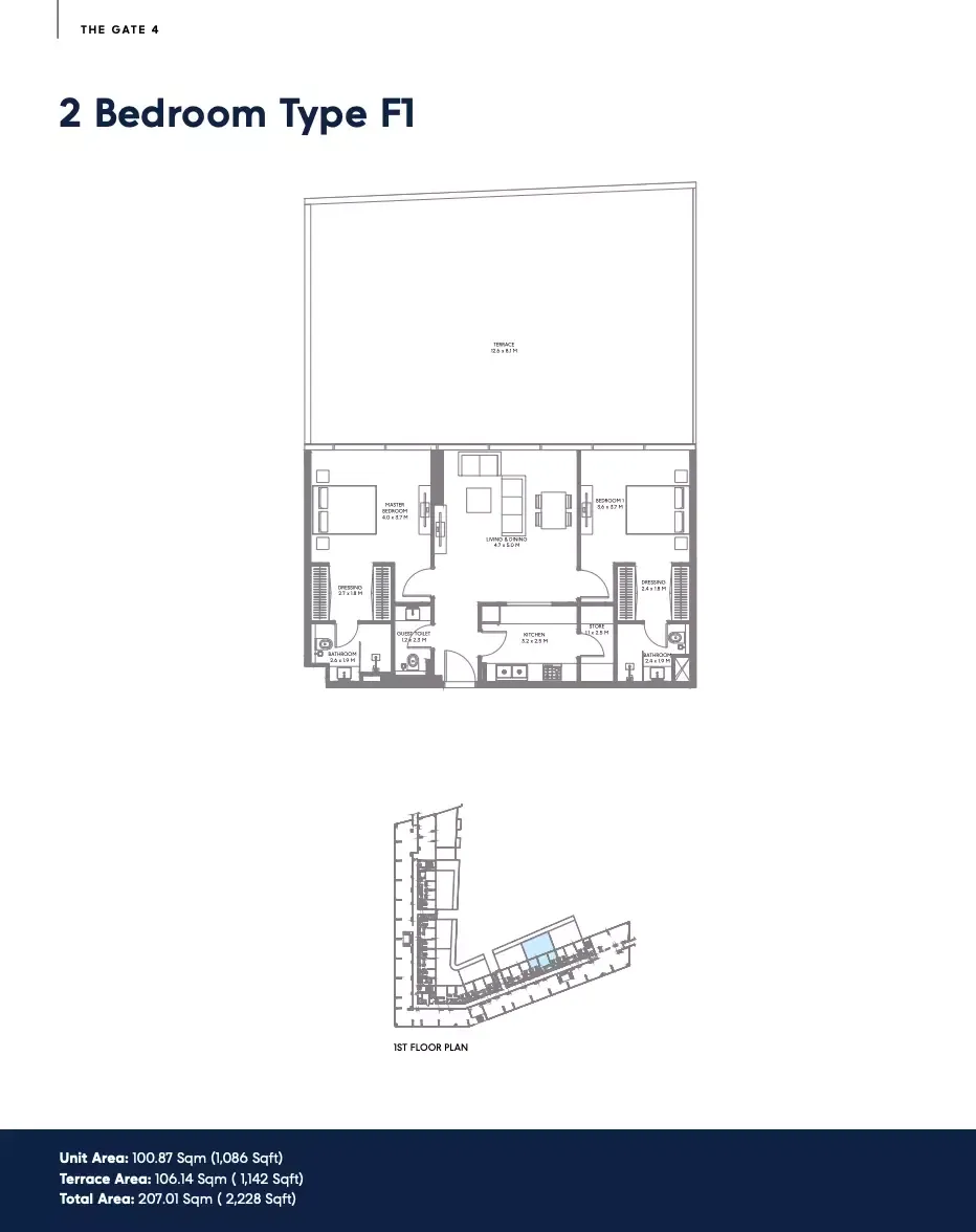 Floor plan for Type F1